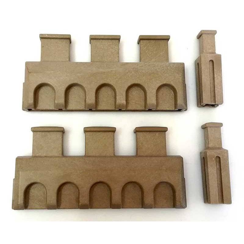 Playmobil de 2 almenaras grandes y 2 conectores ref. 3888