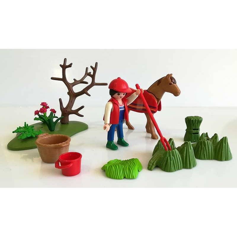 Playmobil granjera con caballo