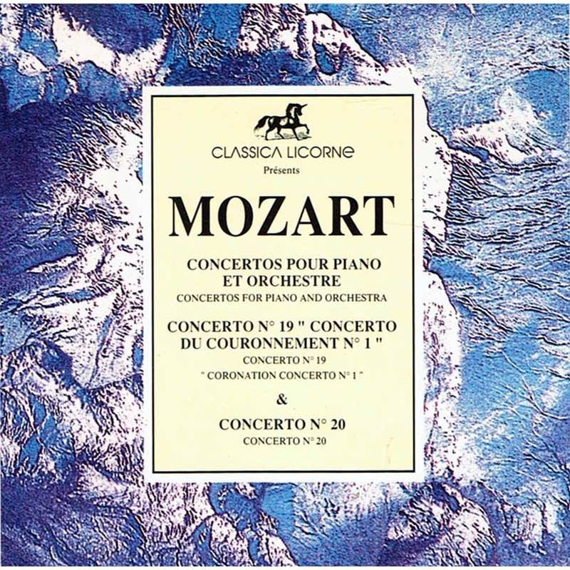 Mozart - Concerto pour Piano et Orchestre No. 19. C. Couronnement No. 1 & 20. CD