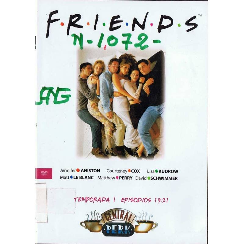 Friends. Temporada 1. Episodios 19-21. DVD