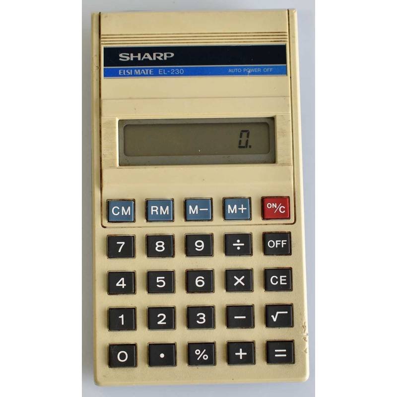 Calculadora Sharp Elsi Mate EL-230. Funcionando