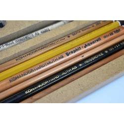 Antigua caja de lápices y carboncillos Koh-I-Noor