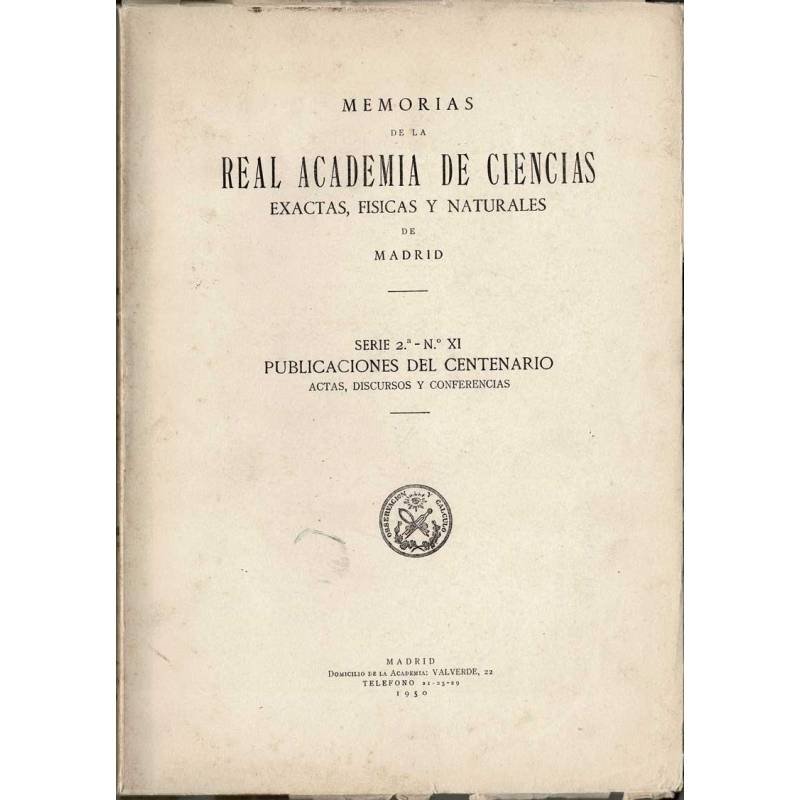 Memorias de la Real Academia de Ciencias Exactas, Físicas y Naturales de Madrid
