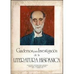 Cuadernos para Investigación de la Literatura Hispánica No. 1