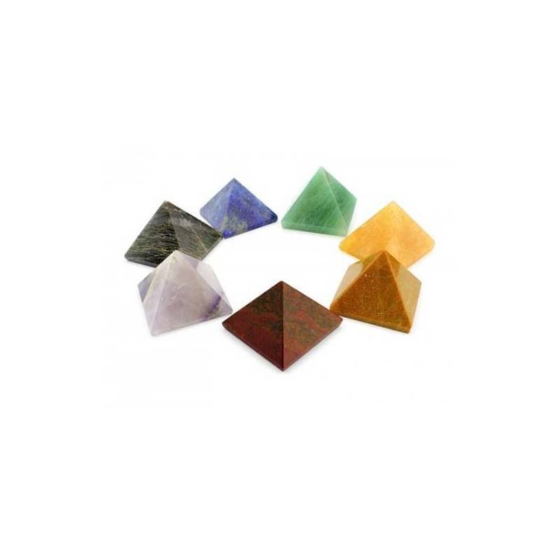 Set de 7 Pirámides Chakras 2,5 cm