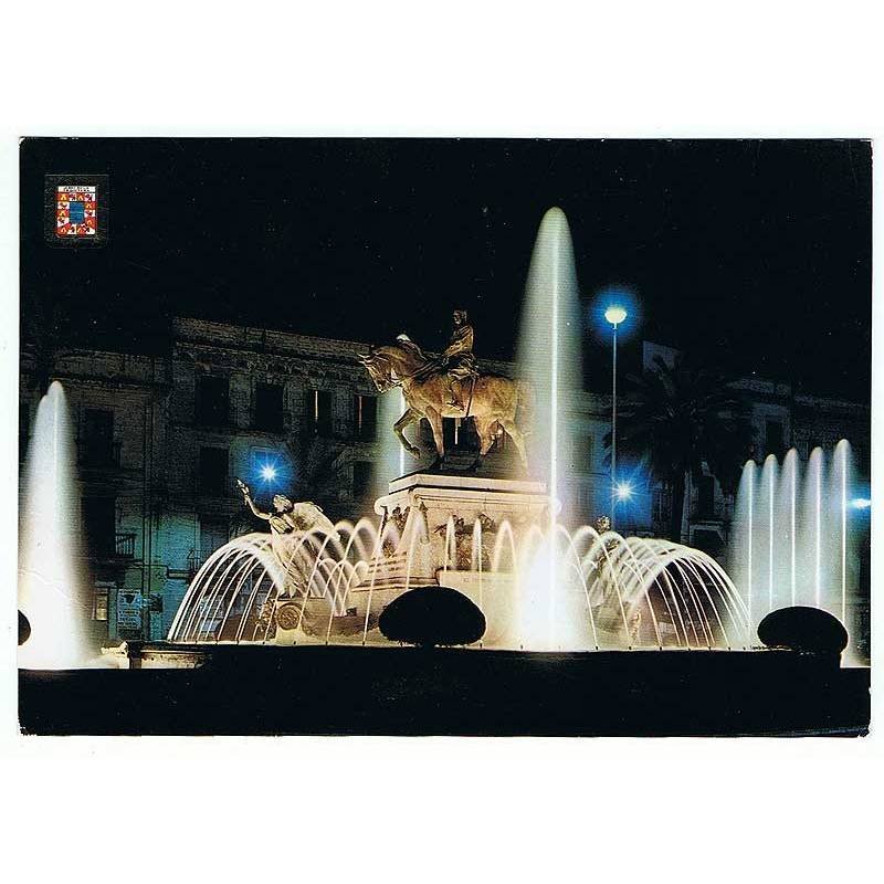Postal Cádiz. Jerez de la Frontera. Plaza de los Reyes Católicos. Fuente luminosa Nº 76