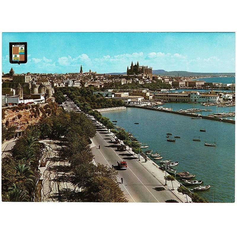 Postal grande Mallorca. Palma. Vista desde el Paseo Marítimo Nº G-7