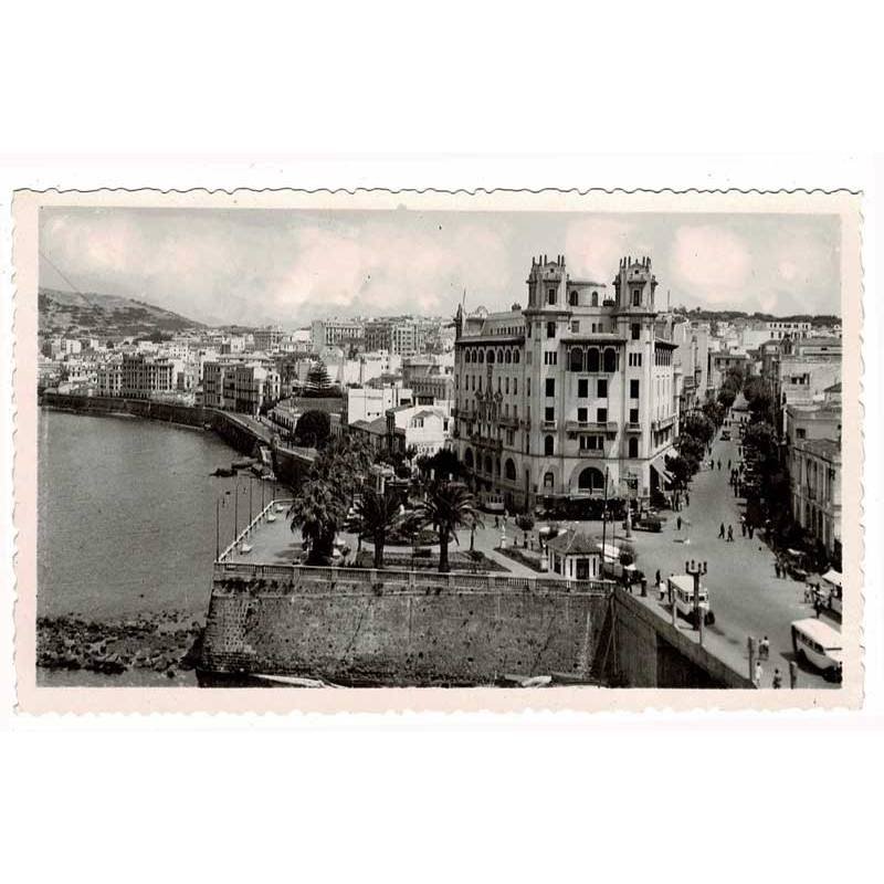 Postal Ceuta. Vista puente 14 de Abril y calle Libertad
