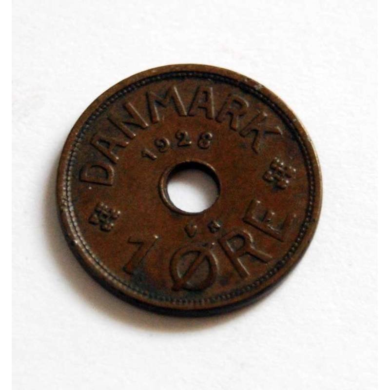 Moneda Dinamarca 1 Ore 1928