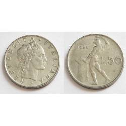 Moneda Italia 50 Liras 1954
