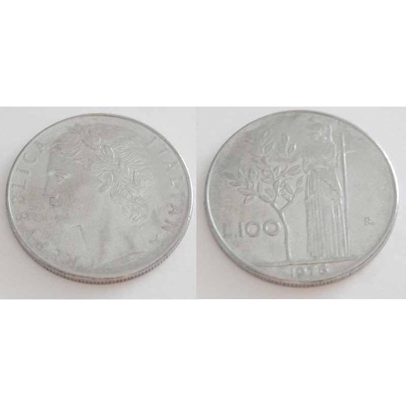 Moneda Italia 100 Liras 1976
