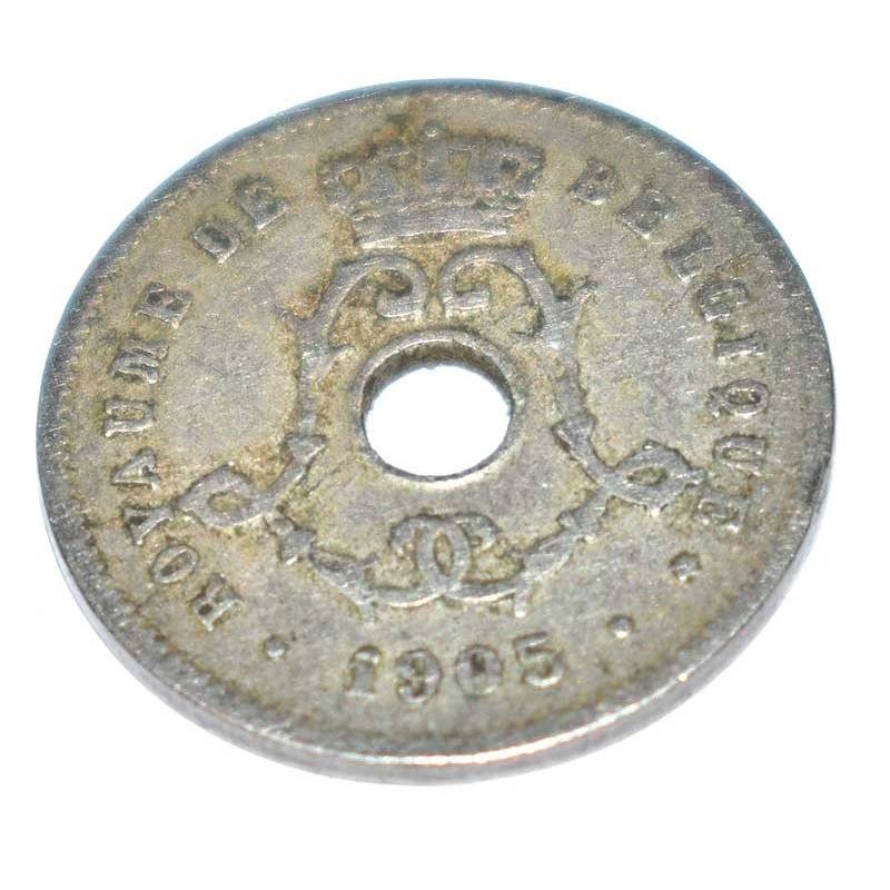 Moneda Bélgica 5 cents 1905