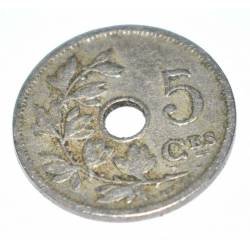 Moneda Bélgica 5 cents 1905