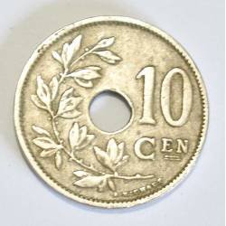 Moneda Bélgica 10 cent 1925
