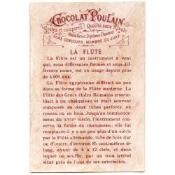 Antiguo cromo publicitario Chocolat Poulain. La Flute