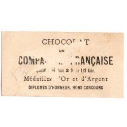 Antiguo cromo litográfico Chocolat de la Cia. Française