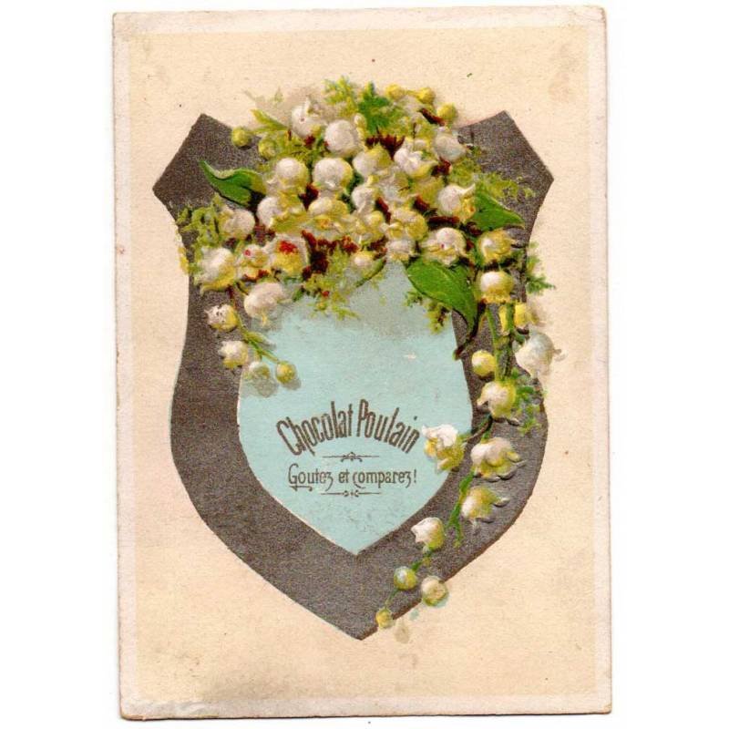 Cromo publicitario Chocolat Poulain. Goutes et Compares 7 x 10 cm