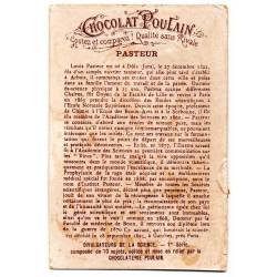 Cromo publicitario Chocolat Poulain. Pasteur 7 x 10,5 cm