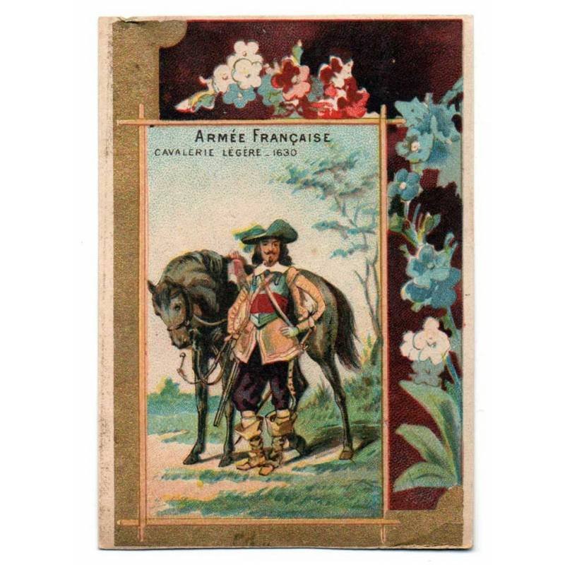 Cromo publicitario Chicorée Casiez Bourgeois. Armée Française. Cavalerie Legere 1630