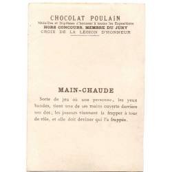 Cromo publicitario Chocolat Poulain. Main-Chaude