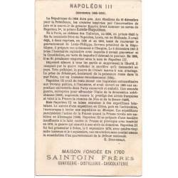 Antiguo cromo de Chocolates Saintoin Frères. Napoleón III (1852-1870)