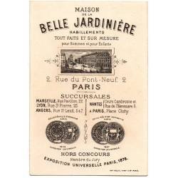 Antiguo cromo litográfico de la Maison de la Belle Jardinière