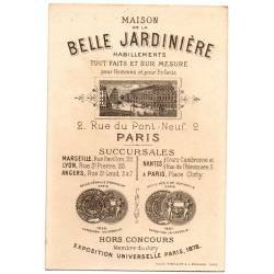 Antiguo cromo litográfico de la Maison de la Belle Jardinière