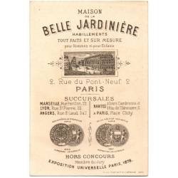 Antiguo cromo litográfico de la Maison de la Belle Jardinière