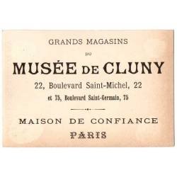 Antiguo cromo litográfico Grands Magasins du Musee de Cluny