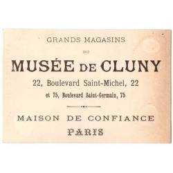 Antiguo cromo litográfico Grands Magasins du Musee de Cluny