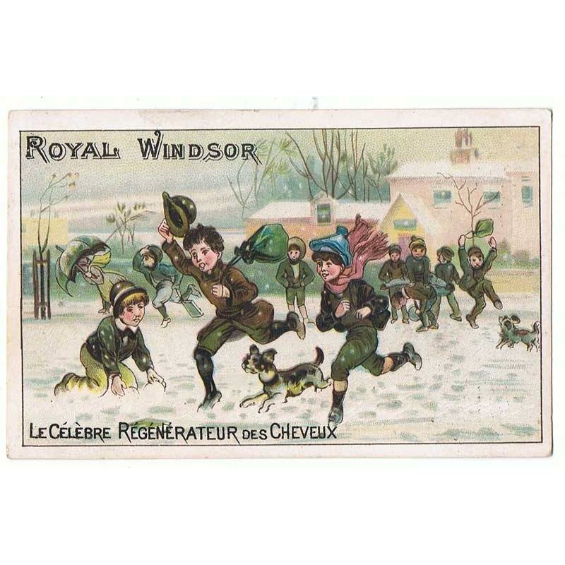 Antiguo cromo Royal Windsor. Le Célebre Régénérateur des Chéveux