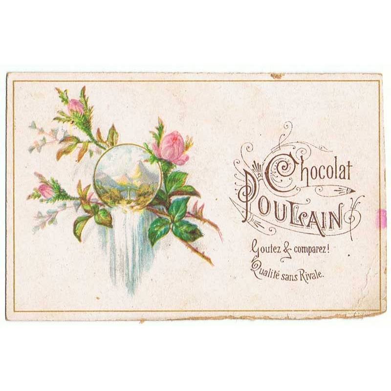 Antiguo cromo publicitario Chocolat Poulain
