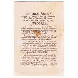 Antiguo cromo publicitario Chocolat Poulain