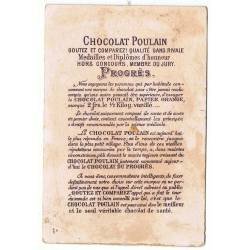 Antiguo cromo publicitario de Chocolat Poulain