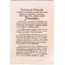 Antiguo cromo publicitario de Chocolat Poulain