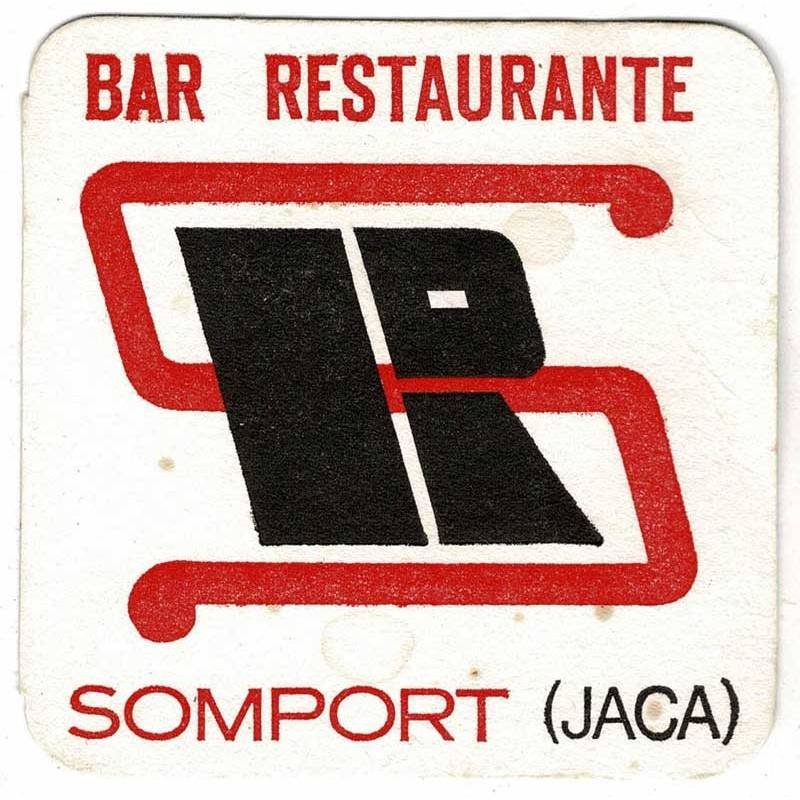 Posavasos Bar Restaurante Somport (Jaca). Años 80