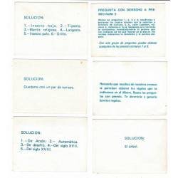 Lote de 50 cromos diferentes antiguos Batallas Históricas. Adivinanzas, Pasatiempos, etc.