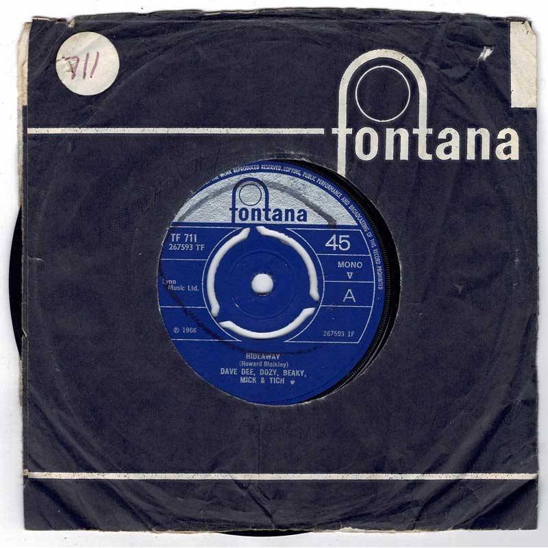 Dave Dee, Dozy, Beaky, Mick & Tich - Hideaway. Here's a Heart. Single