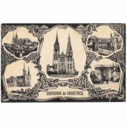 Postal de Francia. Souvenir de Chartres. Escrita y circulada 1912