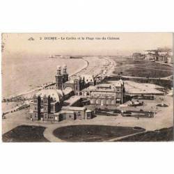 Postal de Dieppe, Francia. Le Casino et le Plage vus du Chateau. C. Alsacienns Nº 2. Escrita