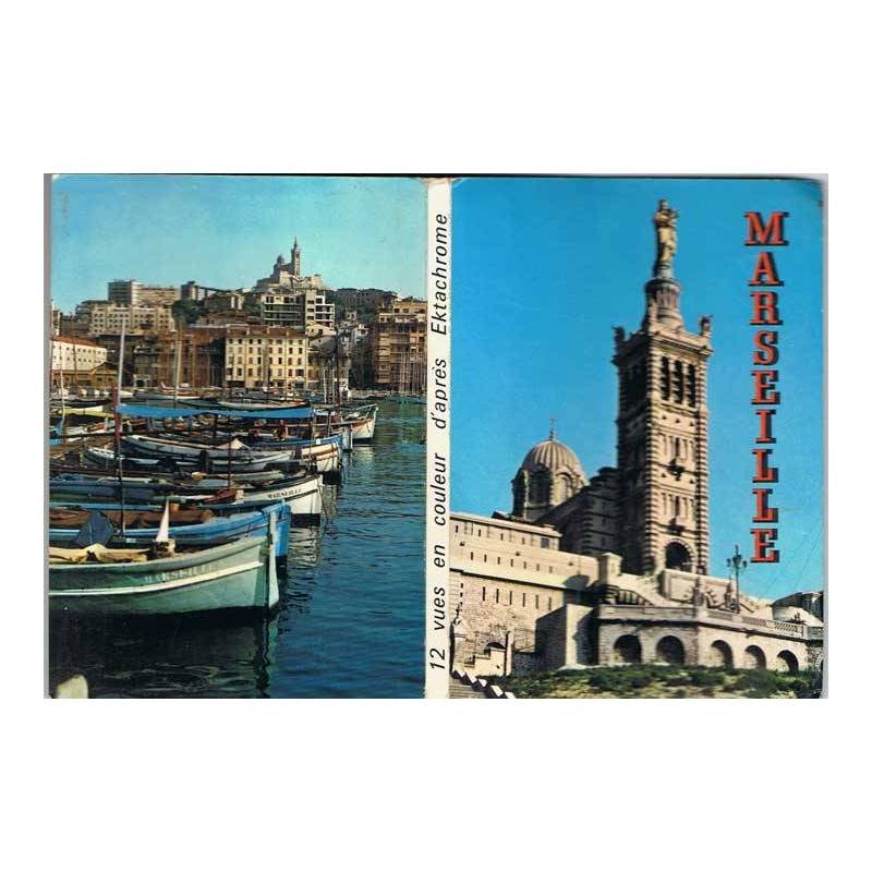 Libro de 12 Postales de Marsella (Francia) Años 50-60