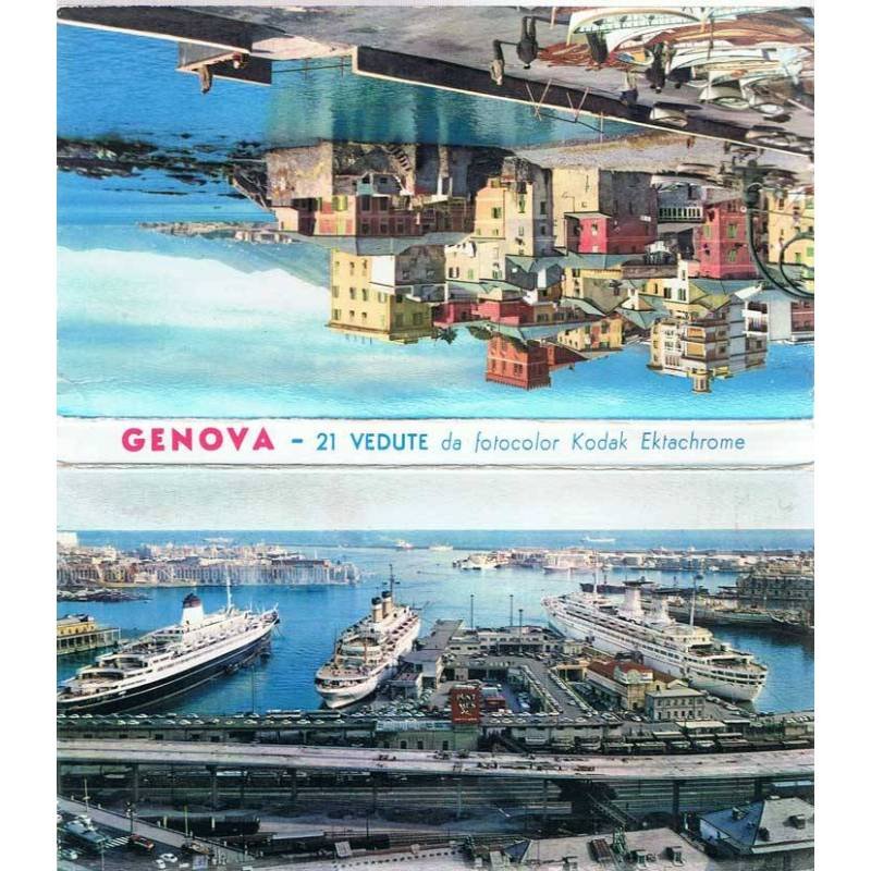 Libro de 21 Postales de Genova (Italia) Años 50-60