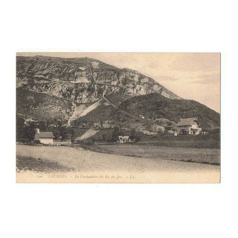 Tarjeta Postal Lourdes. Le Funiculaire du Pic du Jer