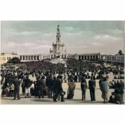 Tarjeta Postal Fátima, Portugal. Santuario de Fátima. Peregrinos