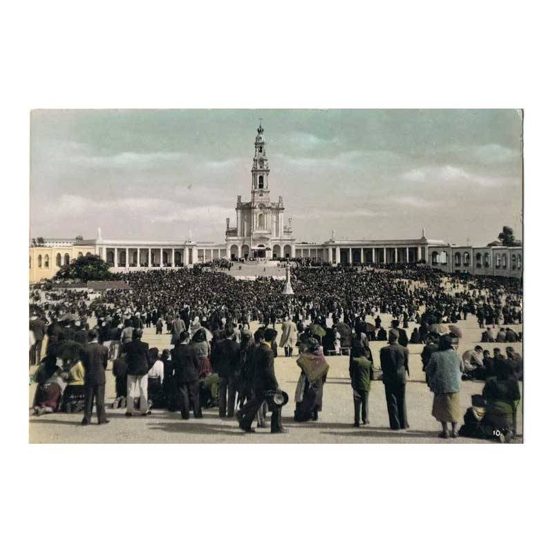 Tarjeta Postal Fátima, Portugal. Santuario de Fátima. Peregrinos