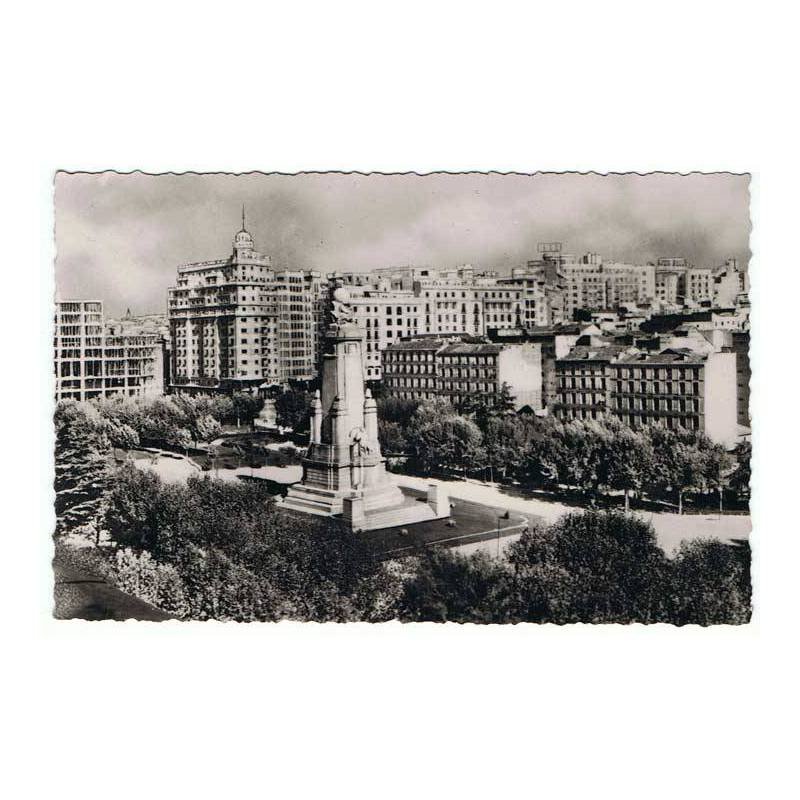 Postal de Madrid. Plaza de España. Escrita 1956-58