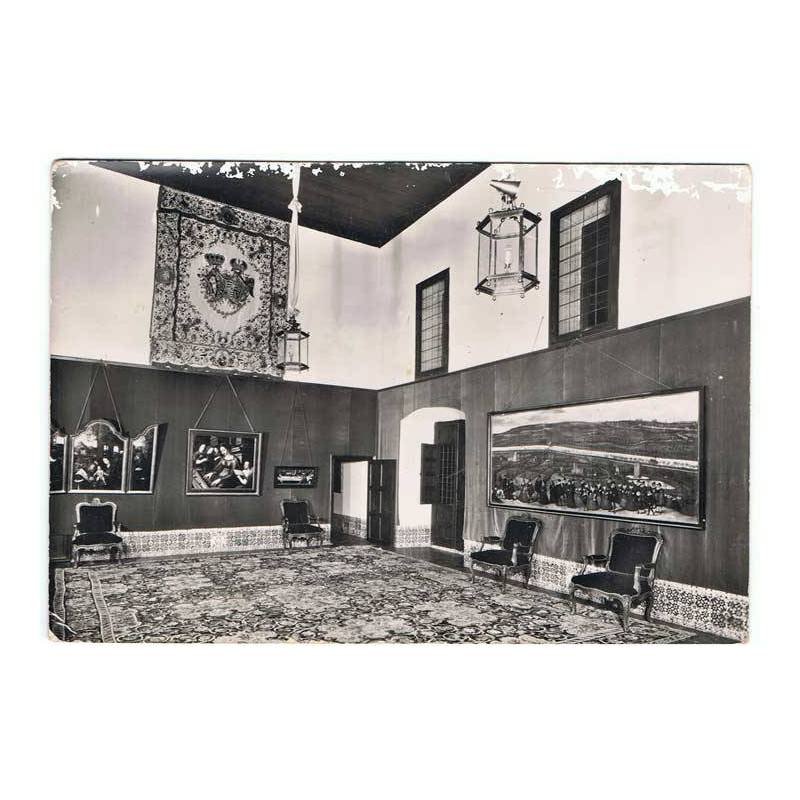 Postal de Madrid. Monasterio de las Descalzas Reales. Salón de Trípticos Flamencos. Escrita