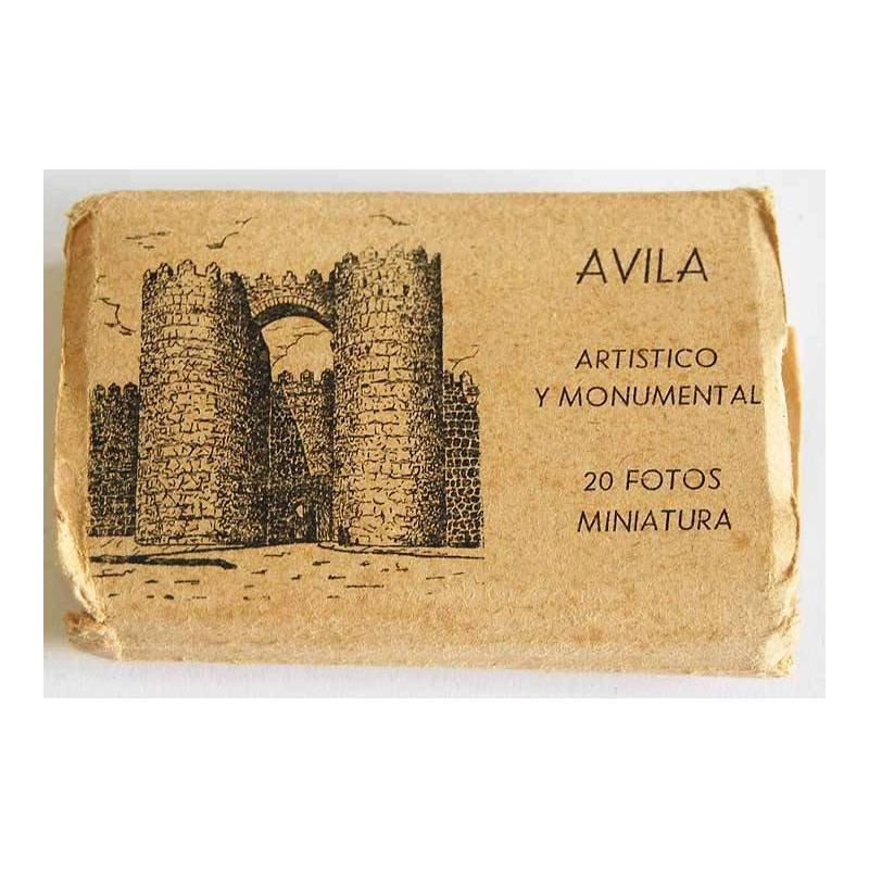 Librito acordeón con 20 mini postales de Avila Artístico y Monumental. Ediciones Manipel