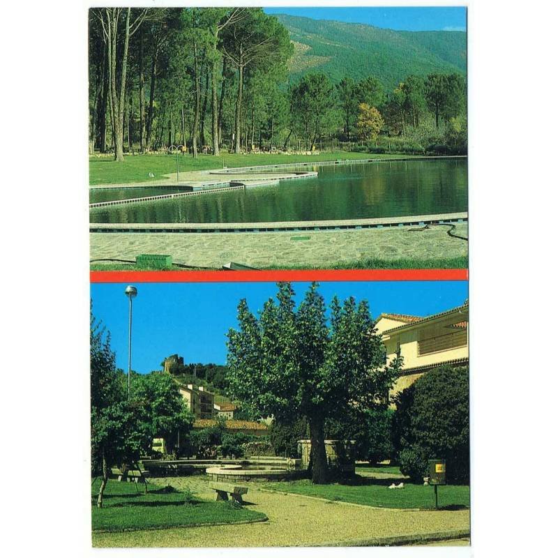 Postal de La Adrada, Avila. Parque. Piscina Municipal. Ed. Vistabella. Sin circular