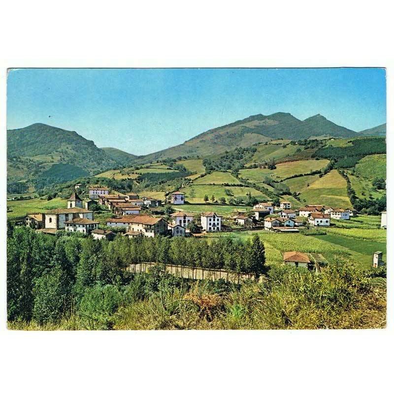 Postal de Sumbilla, Navarra. Vista panorámica. Ed. Tellechea 1968. Circulada